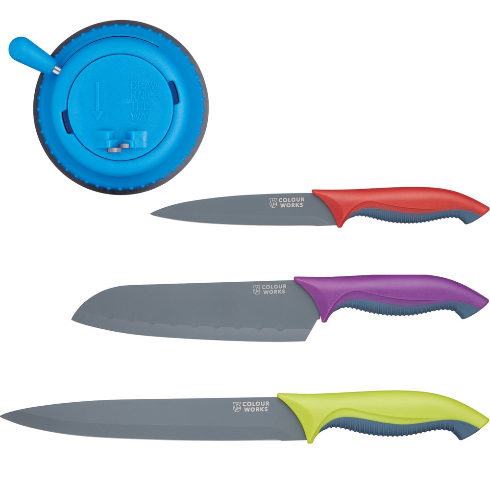 KitchenCraft 磨刀器+刀具3件
