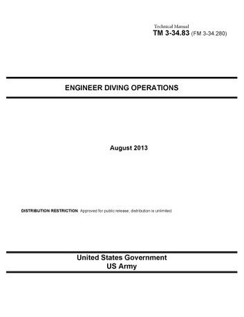 Technical Manual TM 3-23.83 Engineer Diving Operations August 2013