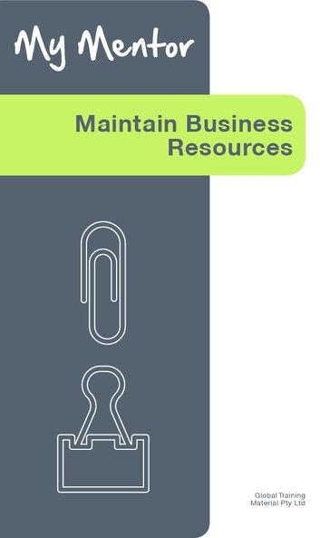 Maintain Business Resources