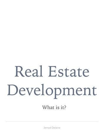 Real Estate Development