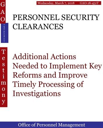 PERSONNEL SECURITY CLEARANCES