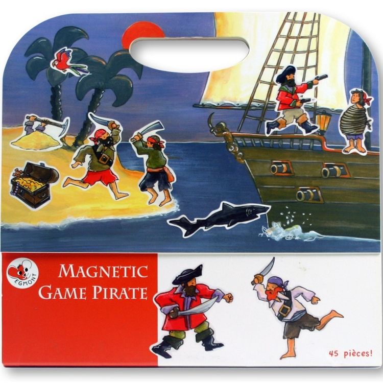 比利時EgmontToys艾格蒙繪本風遊戲磁貼書：海盜船冒險故事