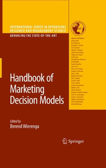 Handbook of Marketing Decision Models