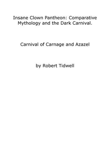 Insane Clown Pantheon: Comparative Mythology and the Dark Carnival. Carnival of Carnage and Azazel