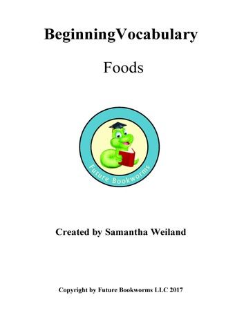 Beginning Vocabulary: Food