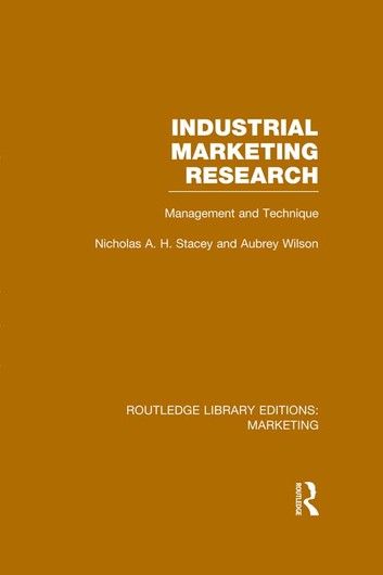 Industrial Marketing Research (RLE Marketing)