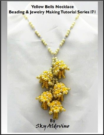 Yellow Bells Necklace Beading & Jewelry Making Tutorial Series I71