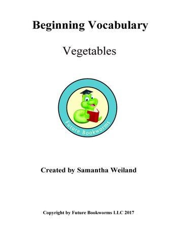 Beginning Vocabulary: Vegetables