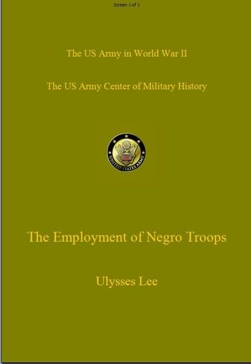 The Employment Of Negro Troops