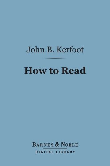 How to Read (Barnes & Noble Digital Library)