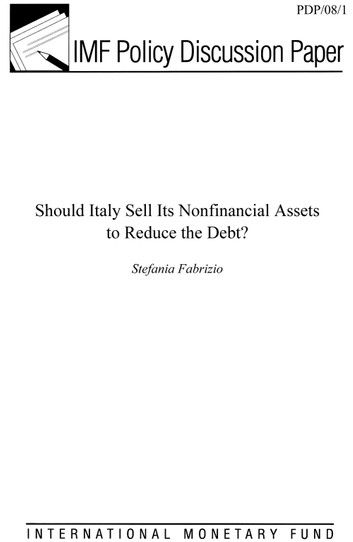 Should Italy Sell Its Nonfinancial Assets to Reduce the Debt?