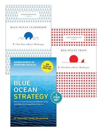 Blue Ocean Strategy with Harvard Business Review Classic Articles “Blue Ocean Leadership” and “Red Ocean Traps” (3 Books)