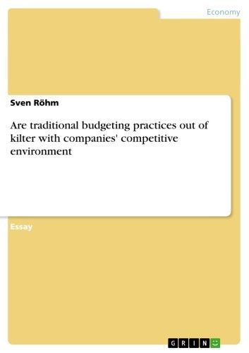 Are traditional budgeting practices out of kilter with companies\
