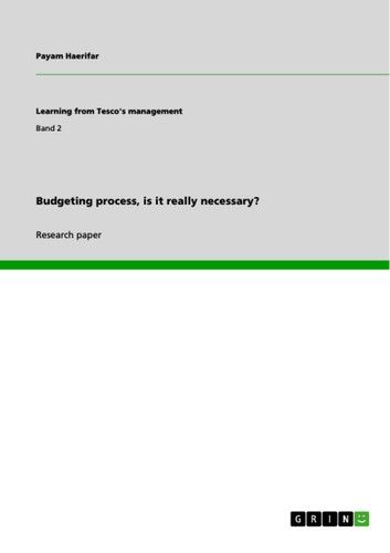 Budgeting process, is it really necessary?