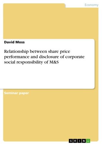 Relationship between share price performance and disclosure of corporate social responsibility of M&S