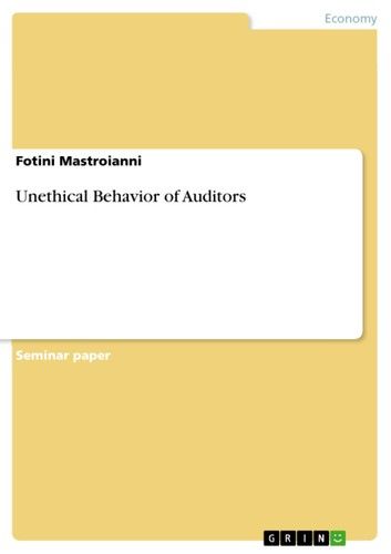 Unethical Behavior of Auditors