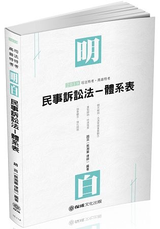 民事訴訟法-明白 體系表-2019司法特考.高普特考(保成)