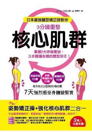 日本最強體型矯正師教你3分鐘重整核心肌群：掌握2大呼吸要訣，３步驟讓走樣的體型回正！