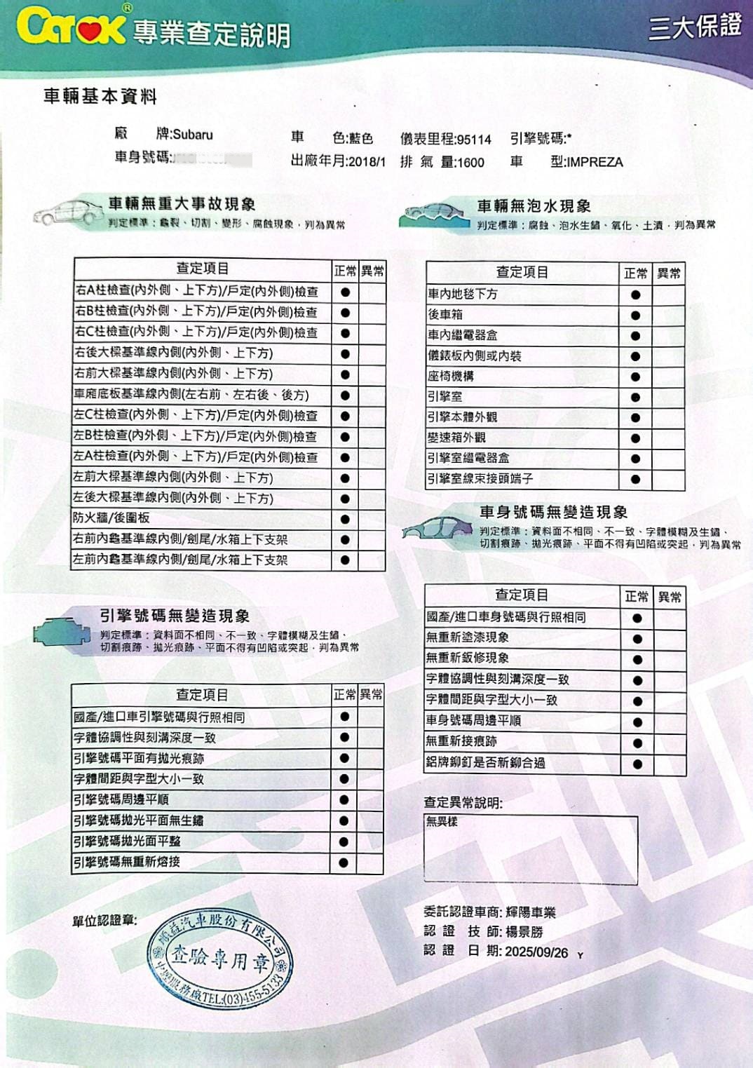 2018  Subaru (速霸陸) Impreza 4D 1.6i-S  一手車原廠保養、日本原裝進口 四驅房車、低自備、市面稀少請把握!     第12張相片