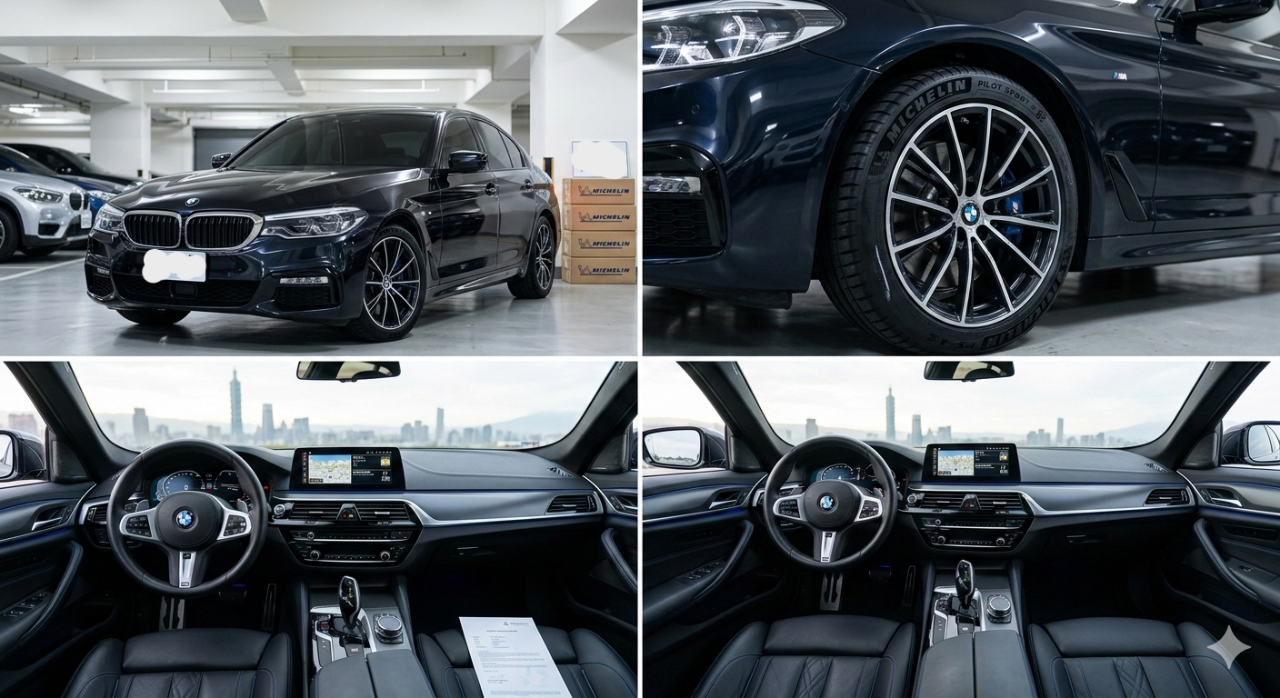 BMW 5-Series Sedan 2021款 520i M Sport 黑色  第1張相片