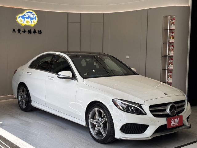 2017年 C300 AMG 原鈑件 23P 環景 盲點 柏林 免鑰匙 雙電動椅 全景天窗 電尾門 實車實價 歡迎試乘  第4張相片