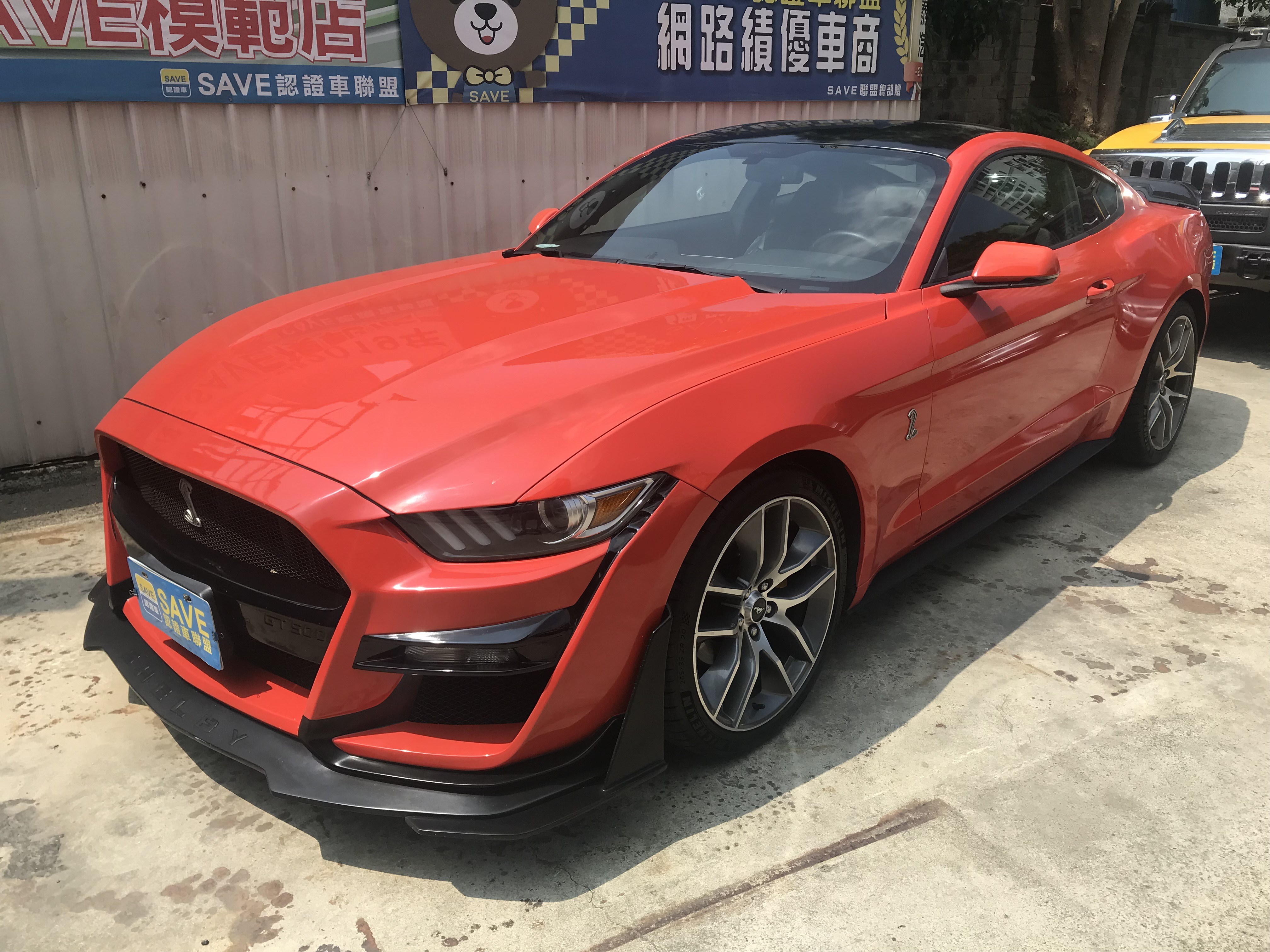 300俱樂部~脫韁野馬~美式肌肉車~2016 Ford Mustang 2.3 EcoBoost #GT500前保及尾翼  第1張相片