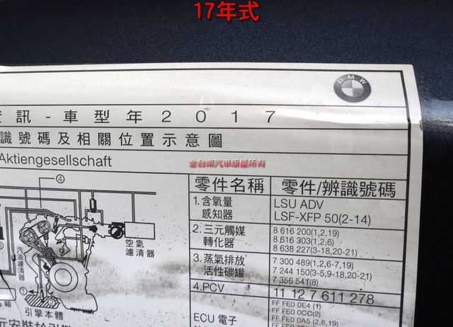 17年式 16/07出廠 天窗 只跑9.5萬 四區恆溫 雙記憶冷熱通風椅 衛星導航 環景 多項更換約20幾萬!  第19張相片