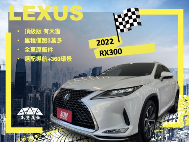 影片賞車✦RX300 頂級版 里程僅跑3萬 全車原鈑件 選配導航+360環景 電動椅.電尾門.天窗.抬頭顯示幕  第1張相片