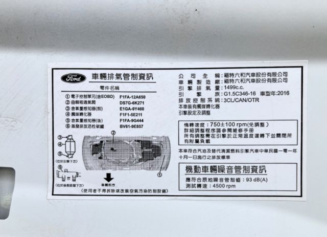 1.5L Ecoboost 汽油時尚款/安卓機/倒車顯影/五門/保證里程  第19張相片