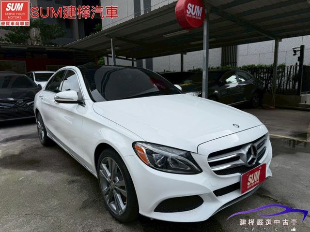2015 C300 全車原鈑件 全景天窗 I-KEY 摸門 電尾門 方向盤快撥 倒車顯影 盲點偵測  第3張相片