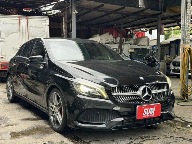 會長の店認證車/五重送專案☆17年型總代理小改款A180 AMG‧免鑰匙+選配HK音響.電動座椅.倒車顯影‧避震+排氣管  第1張相片
