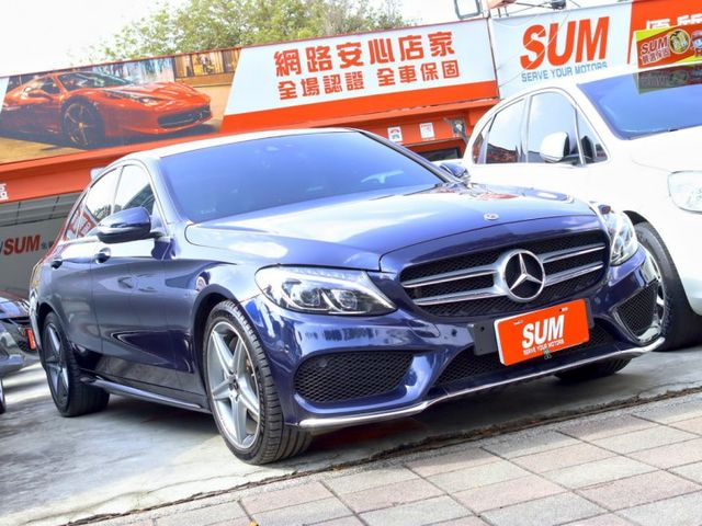會長の店認證車/朋友託售～二年保固☆旗艦小改款C250 AMG黑沈木•自用車+只跑6萬多公里/選配全景天窗/選配大螢幕  第1張相片