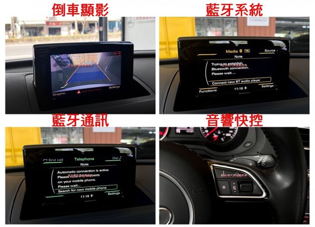 17年式／35TFSI QUATTRO／16年12月出廠／里程擔保【原鈑件】快撥／定速／導航／電動尾門／雙電動椅  第14張相片