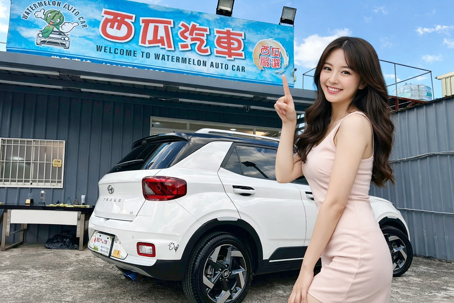 LINE ID:goodcar888 2023年 Hyundai Venue 1.6懷特黑B&W CVT 8速手自排 自然進氣 最頂級 跑四萬  第16張相片