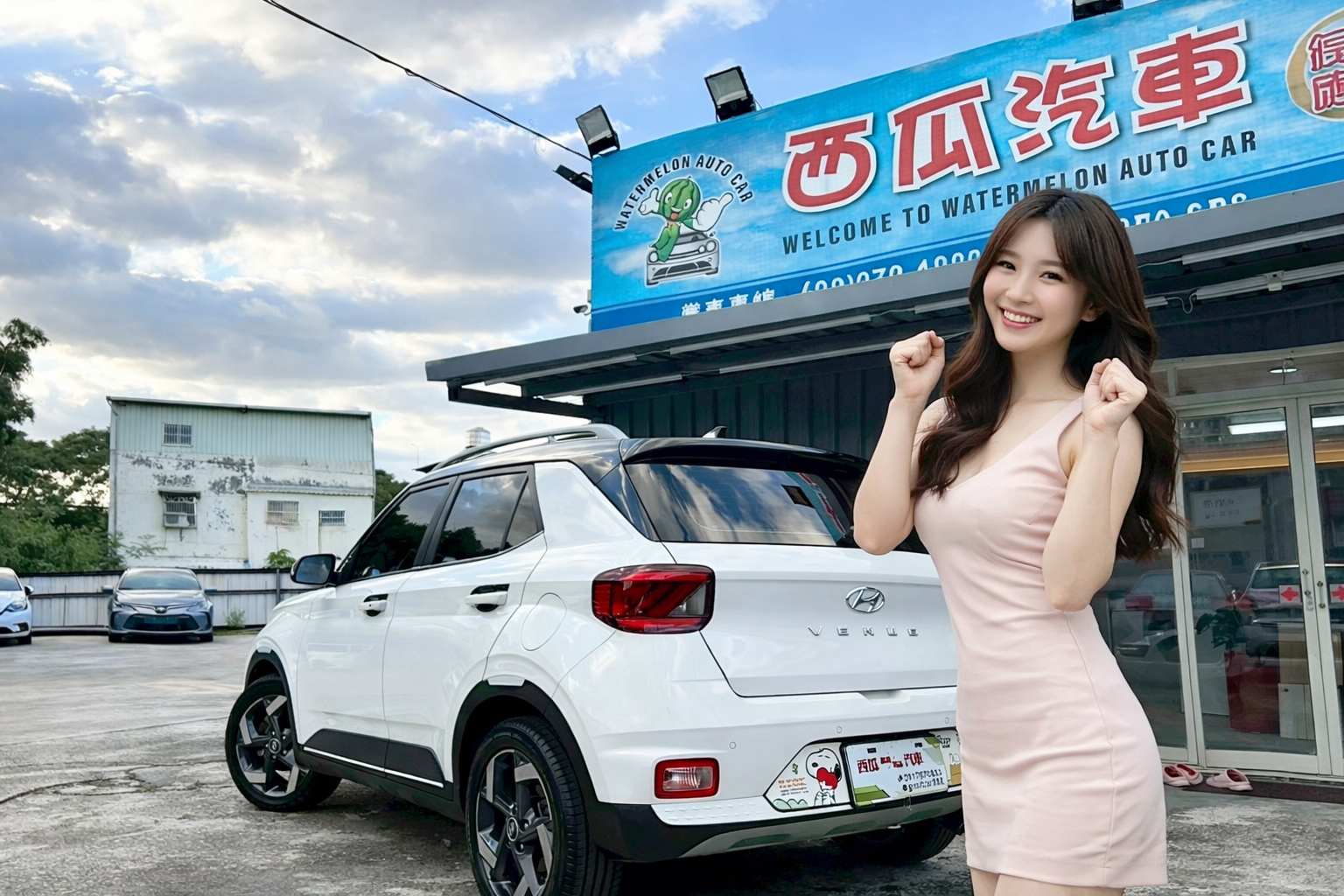 LINE ID:goodcar888 2023年 Hyundai Venue 1.6懷特黑B&W CVT 8速手自排 自然進氣 最頂級 跑四萬  第18張相片