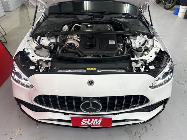2023 BENZ C43 日規滿配  僅跑1.7萬 選配全景 多光束頭燈 冷熱通風椅 紅黑內裝 抬顯  第5張相片