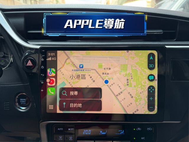 ★特價升級影音全配/LED尾燈~IKEY.導航.CARPLAY.倒車顯影.電視.恆溫.防滑.定速.日行燈，認證車可全貸★  第11張相片