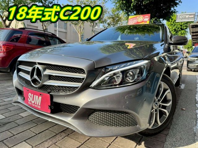 總代理賓士豪華轎車2018年式C200 低里程/環景/盲點偵測  第1張相片