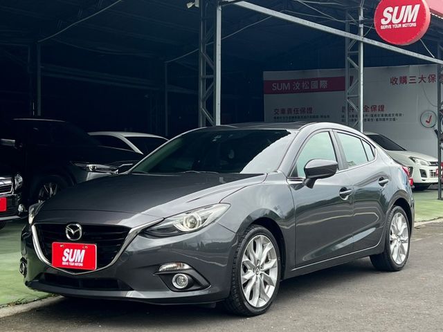 MAZDA3 4D 頂級版 實跑保證 摸門免鑰匙 天窗 抬頭顯示器 盲點等配備 屏東中古車推薦：汶松國際汽車  第1張相片
