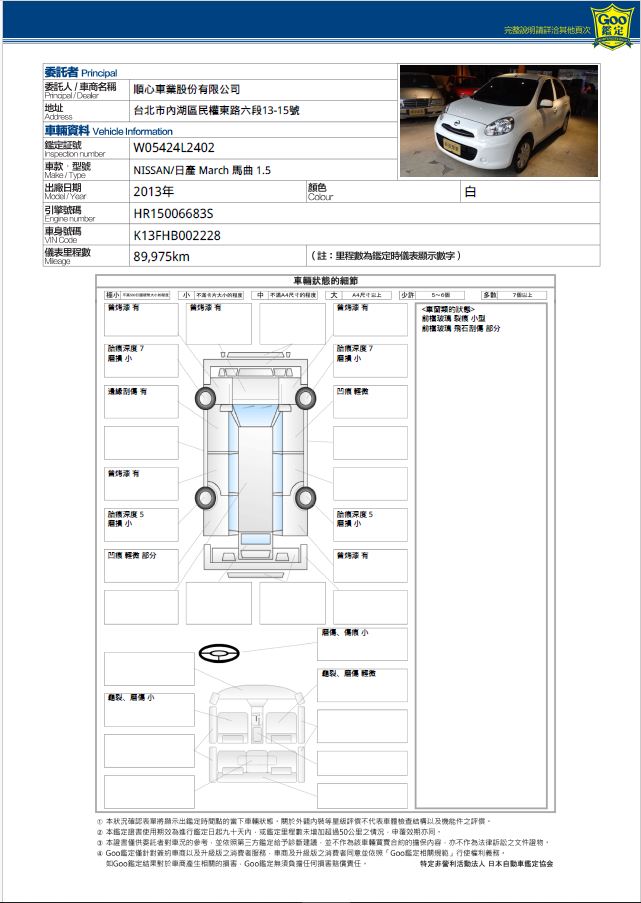 2013 MARCH 一手車 GOO認證 實價  第16張相片