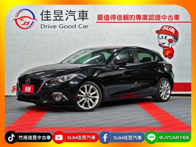 想找一台五門黑馬3?｜罕見黑馬頂級型~認證車原鈑件~盲點偵測+iKey+都會煞車輔助+自動上掀式抬頭顯示~快來電預約~  第1張相片
