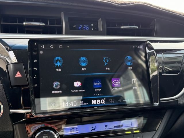 2014 TOYOTA ALTIS Z版/LED頭燈/免鑰匙/摸門/安卓機/倒車顯影/定速/恆溫空調  第11張相片