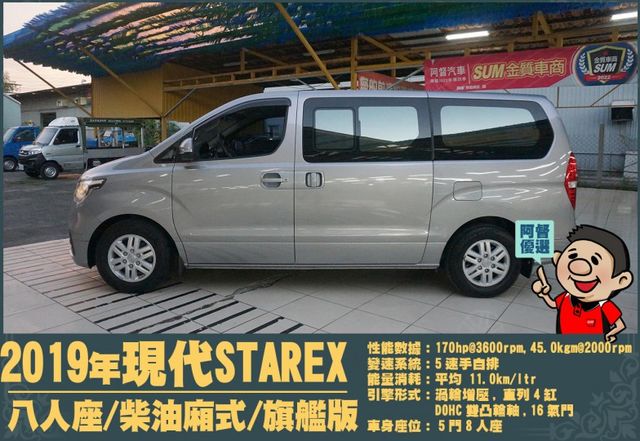 現代STAREX商旅MPV│手自排渦輪柴油│2+3+3座空間靈活多變化│四向鏡頭│盲點│恆溫│後座出風口│一手車釋出!!  第3張相片