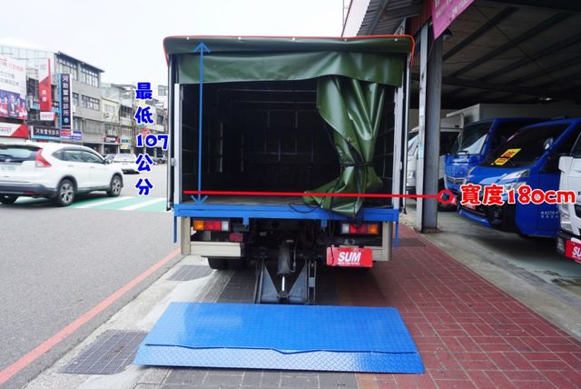 2021年堅達11尺半貨車 / 附(全新)升降布篷+2尺半尾門升降機 /零頭款全額貸/倒車顯影視野輔助系統/ABS  第12張相片