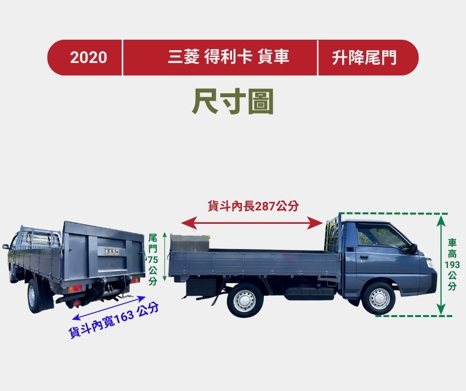 2020年 三菱 得利卡貨車 2.4L  新式車款~一手車~里程保證  框式木床+升降尾門+車底花板  動力充足+載貨空間大+車況佳  第20張相片