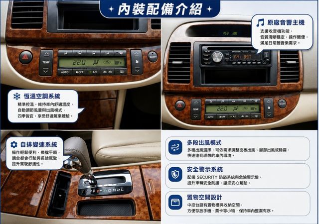CAMRY 2.0 HID頭燈 恆溫空調 電動後視鏡 胎壓偵測 後冷氣出風口  第9張相片