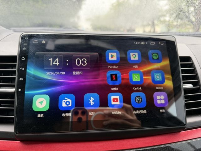 2014 Lancer iO版 鯊魚頭/大尾翼/升級安卓機/定速/換檔撥片/倒車顯影/恆溫/天窗/可全額貸款  第10張相片