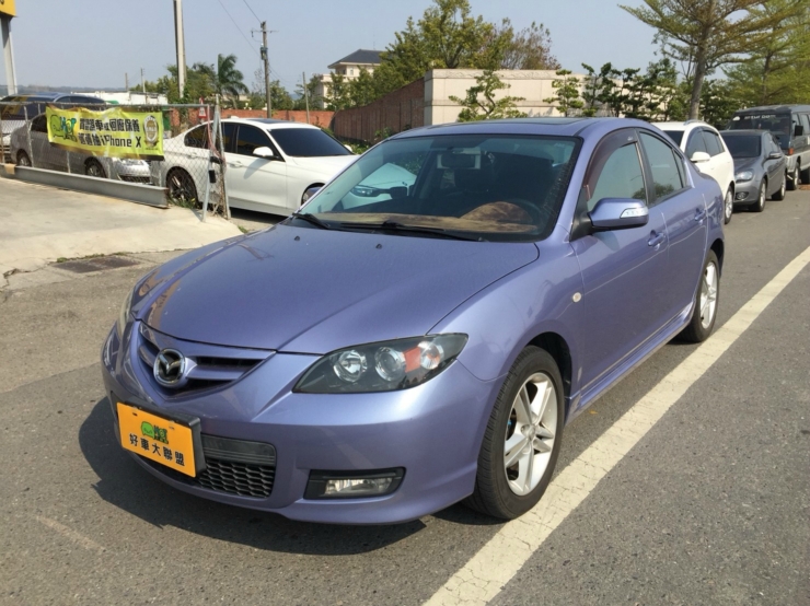 2007年 MAZDA 馬3 4門 2.0L 淺藍色 10年車里程僅跑6萬 僅有一台  第1張相片