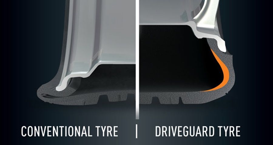 bridgestone-driveguard-vs-normal-tyre