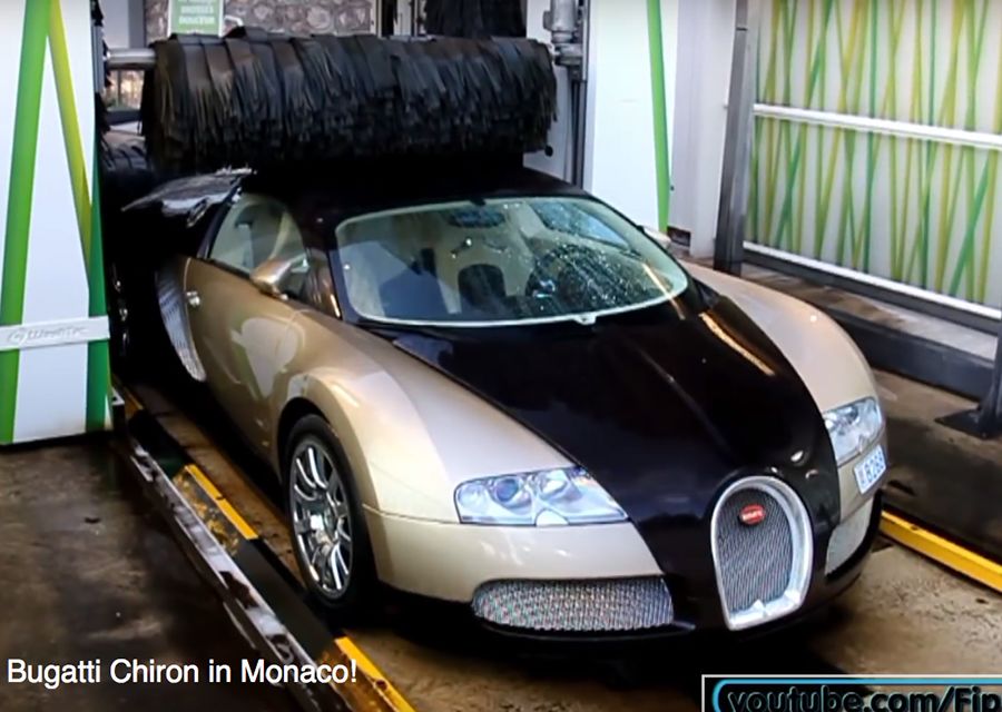 1億超跑Bugatti竟然這樣洗！車迷心碎了！